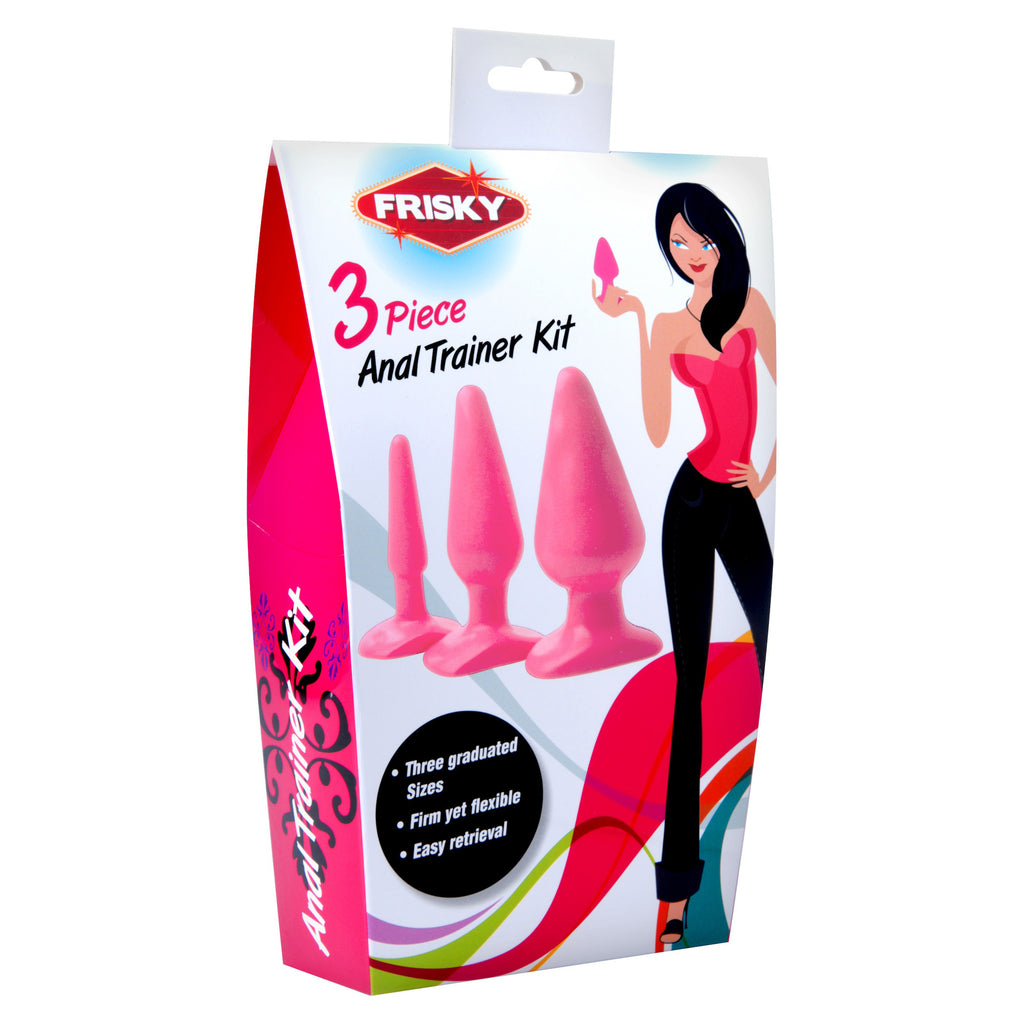 Pink Anal Plug 3 Piece Kit- Packaged