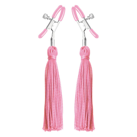 Tickle Me Pink Nipple Clamp Tassels