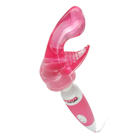 Pink Compact Wand With G-spot Attachment Kit