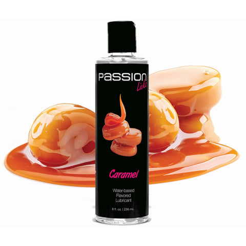 Passion Licks Caramel Water Based Flavored Lubricant - 8 Oz