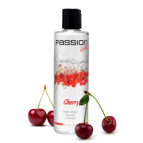 Passion Licks Cherry Water Based Flavored Lube - 8 Oz