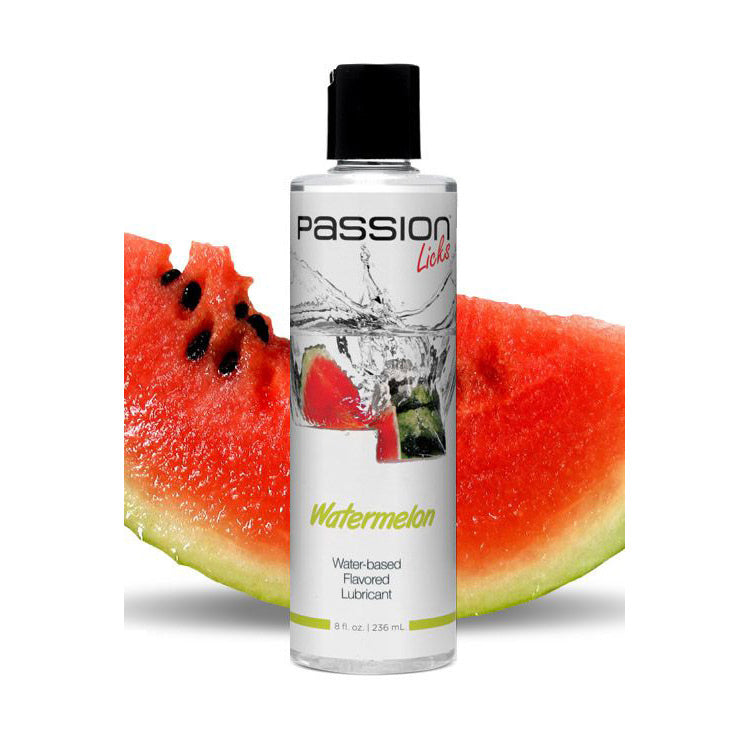 Passion Licks Watermelon Water Based Flavored Lubricant - 8 Oz