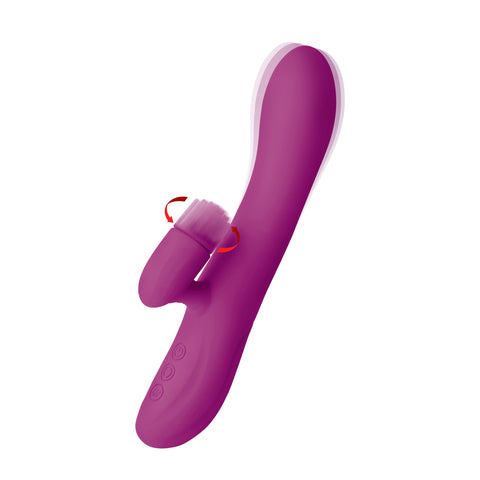 Whirl Silicone Rabbit Vibrator With Rotating Ticklers