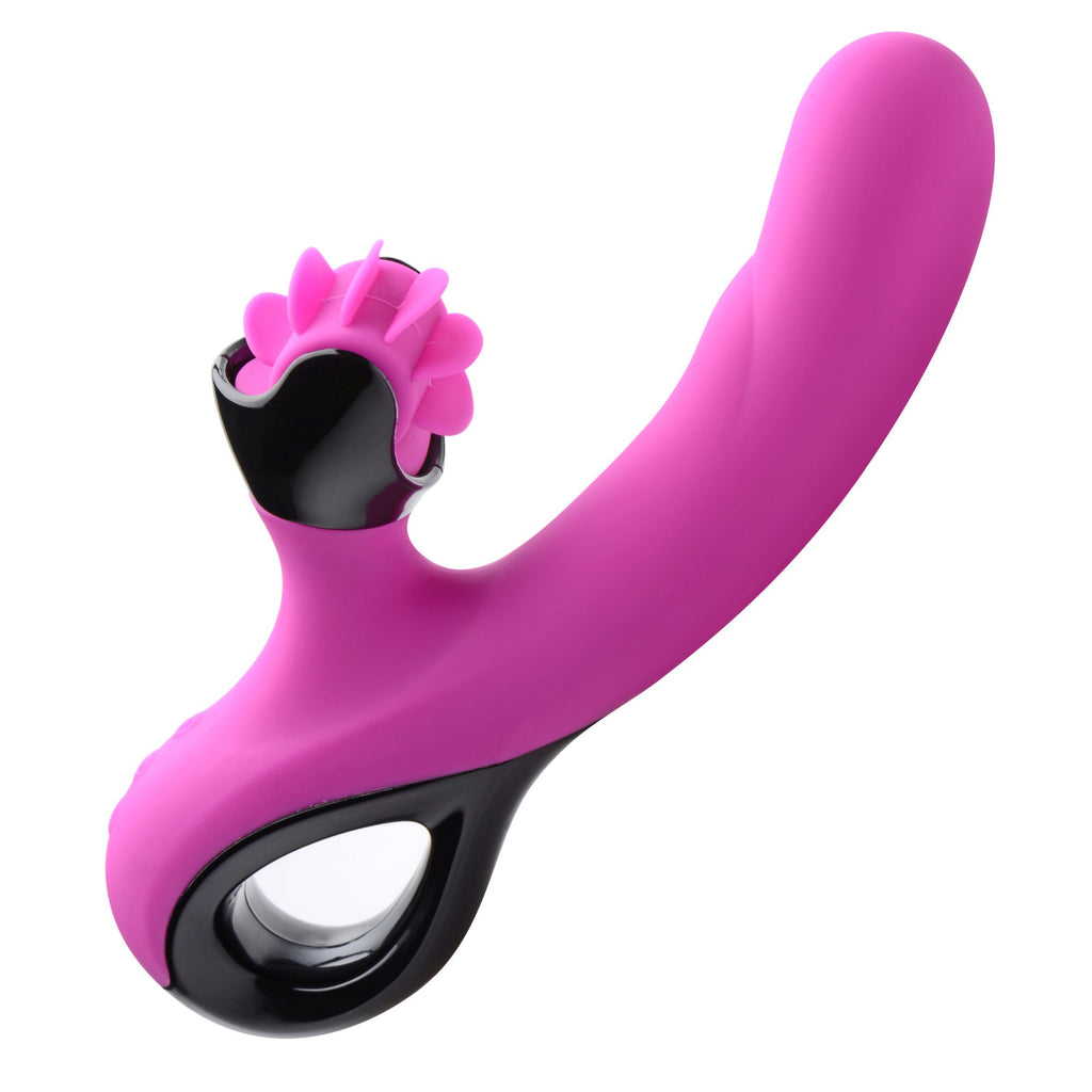 G-spin Silicone Vibrator With Spinning Clitoral Stimulator