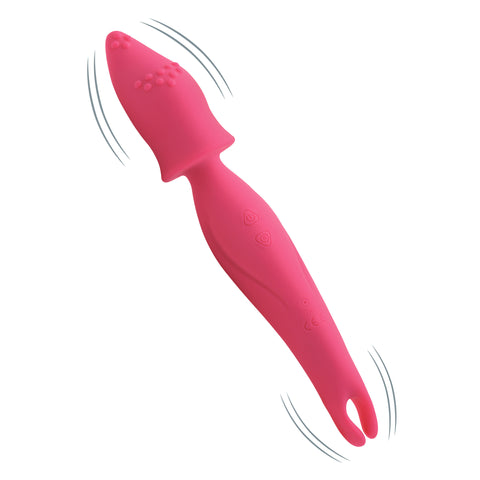 Dual Diva 2 In 1 Silicone Massager- Pink