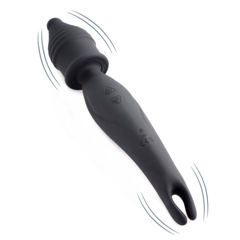 Dual Diva 2 In 1 Silicone Massager- Black