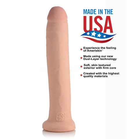 12 Inch Ultra Real Dual Layer Suction Cup Dildo Without Balls