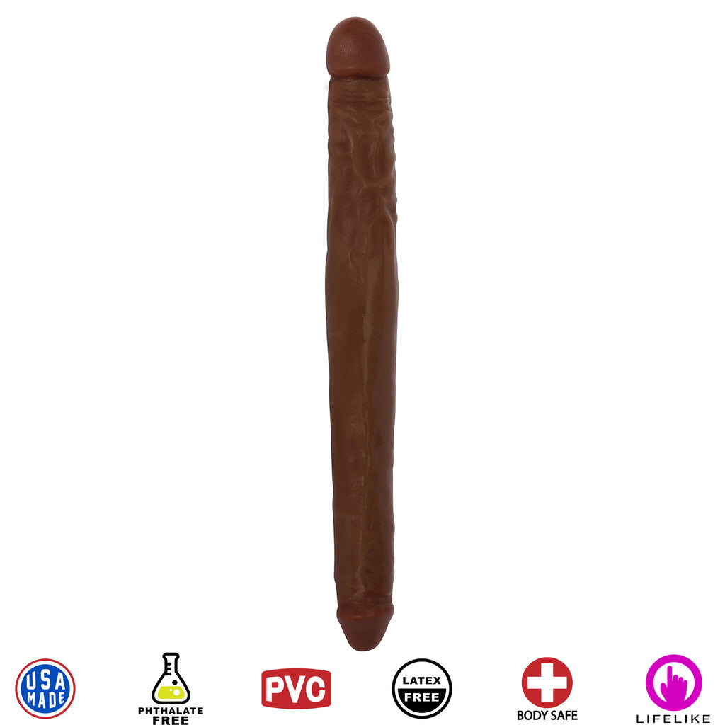 Jock 16 Inch Tapered Double Dong Brown