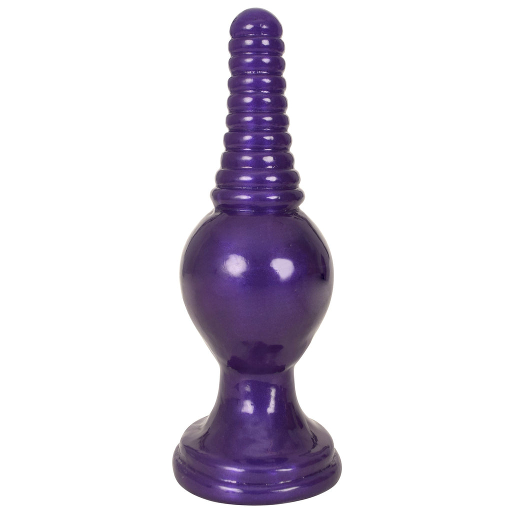 The King Ribbed Tip Anal Plug – Purple