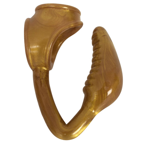 The Earl Cock And Ball Ring With Anal Plug -gold