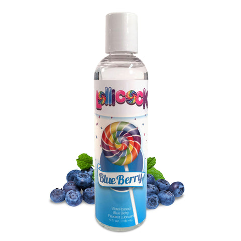 Lollicock 4 Oz. Water-based Flavored Lubricant - Blue Berry