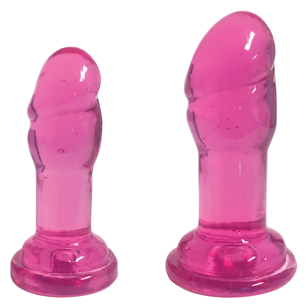 Lollicock Slim Stick Duo Suction Cup Dildos - Pink