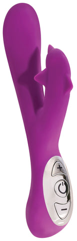 Voyage Dolphin Silicone Vibrator - Purple