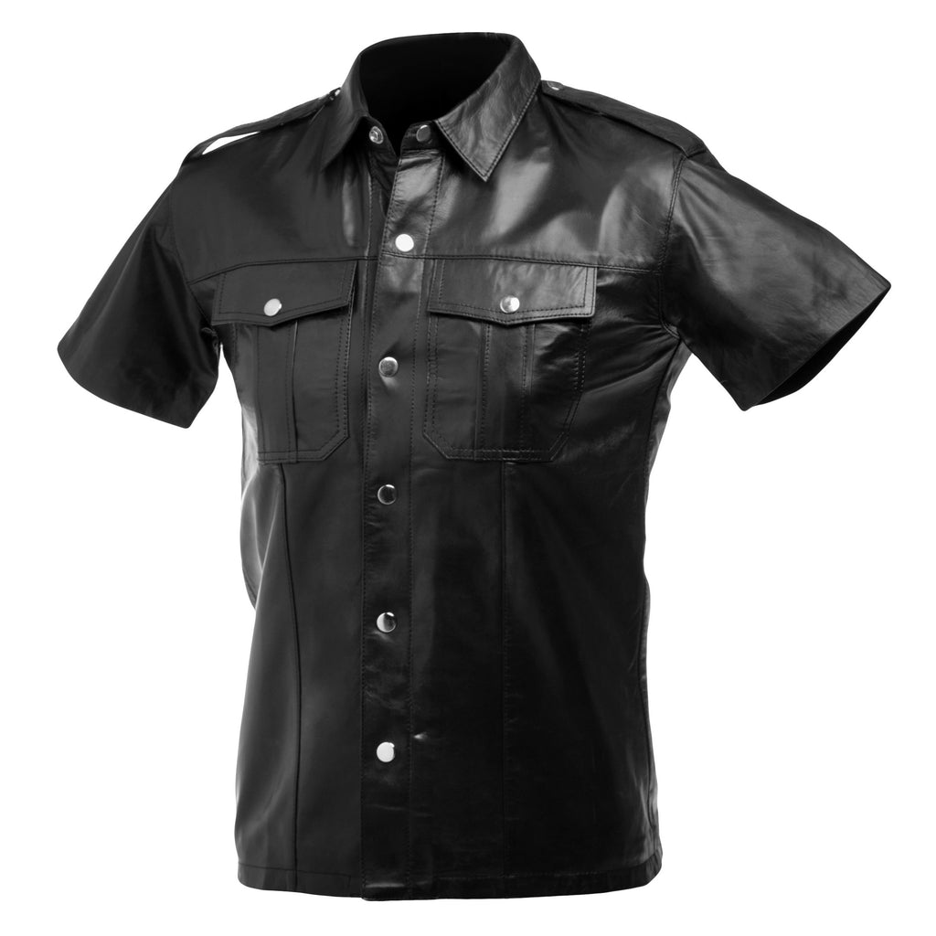 Lambskin Leather Police Shirt - Xl