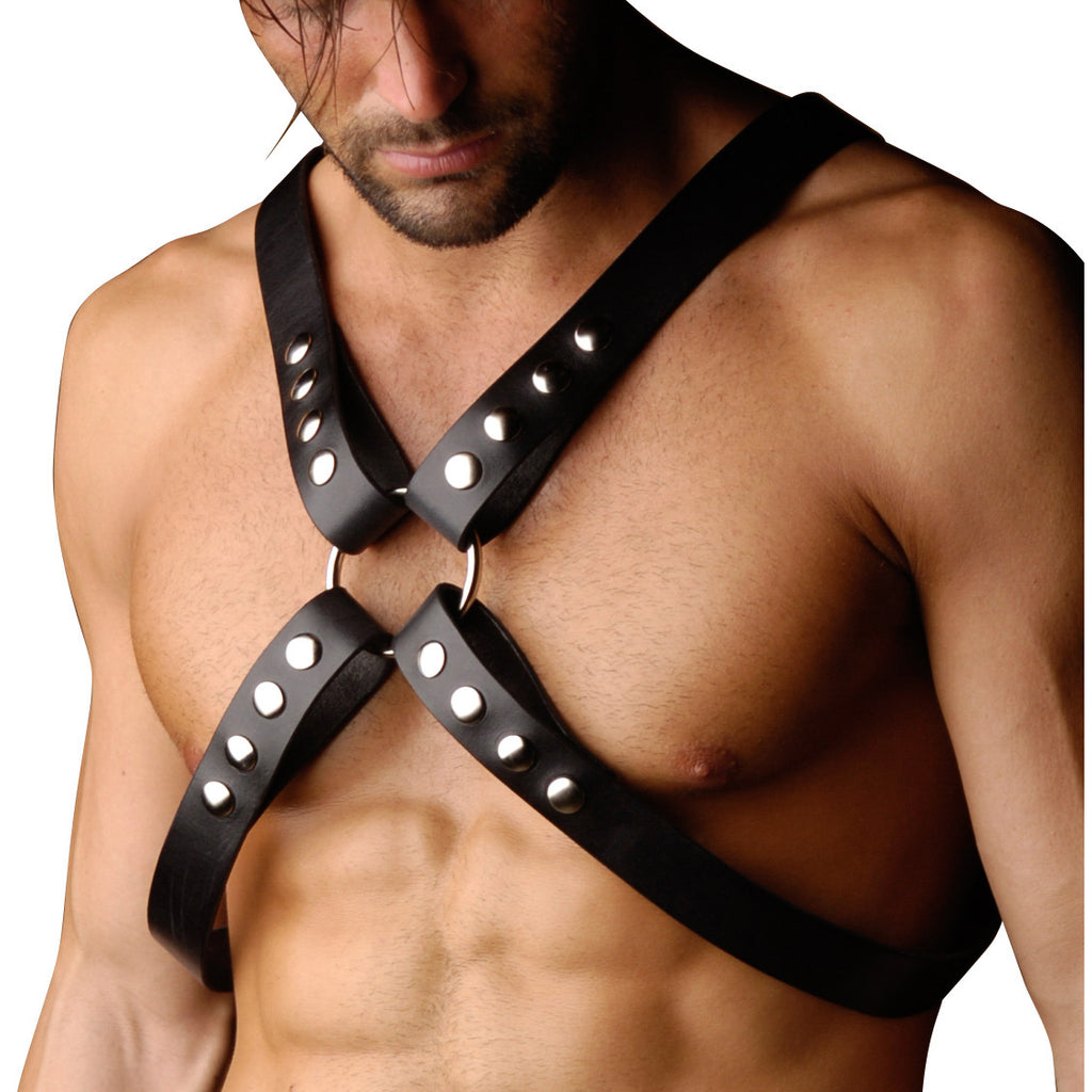 Strict Leather 4 Strap Chest Harness - Ml